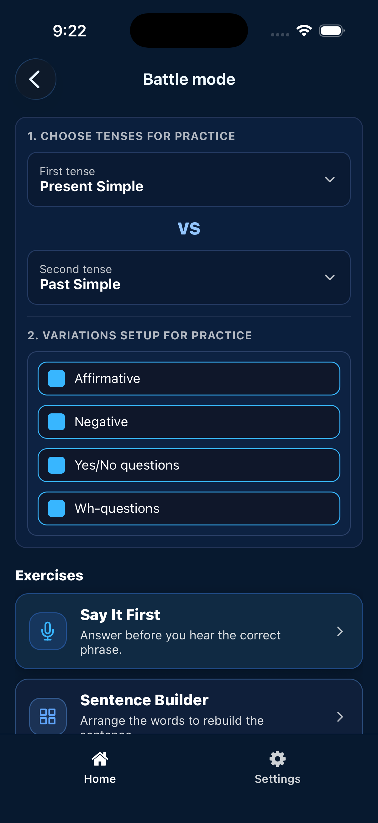 Battle mode in LingoReply